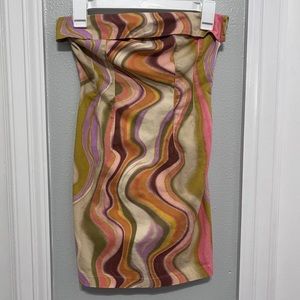 Wild Fable retro swirl tube mini dress